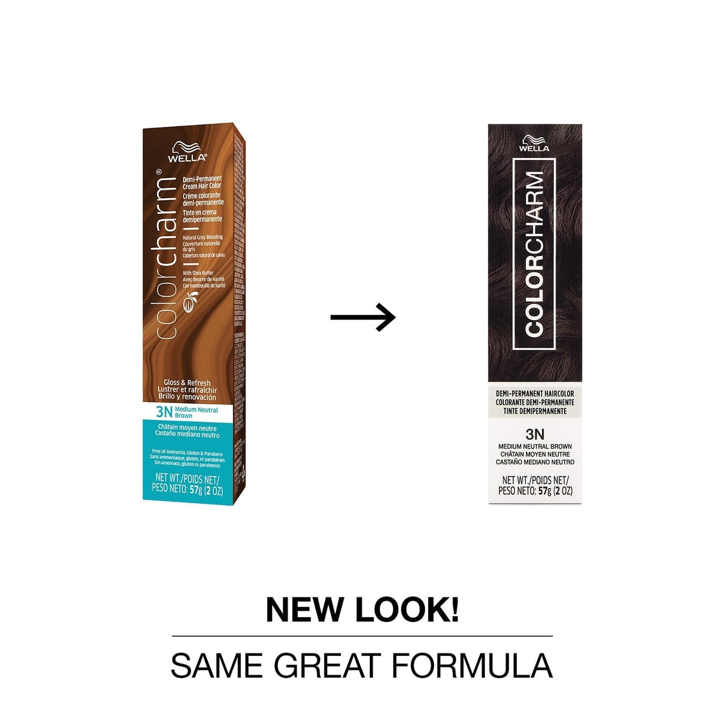COLORCHARM Demi Permanent Hair Color 3N Medium Neutral Brown Gloss, Refresh and Tone 2 Fl Oz