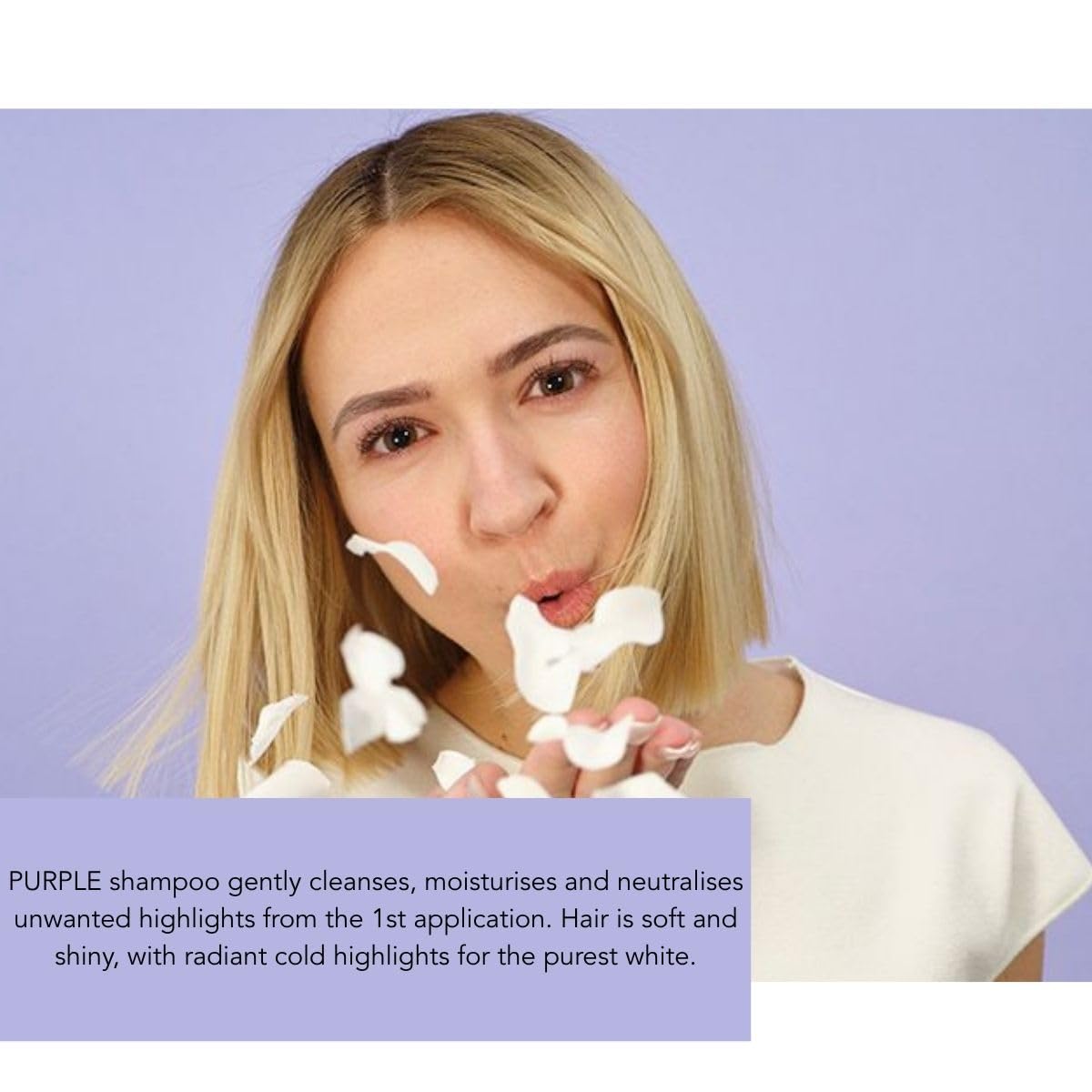 PHYTO PURPLE No Yellow Shampoo, Sulfate Free for Gray Hair, White Hair and Bleached Blonde Hair, 8.45 fl.oz.