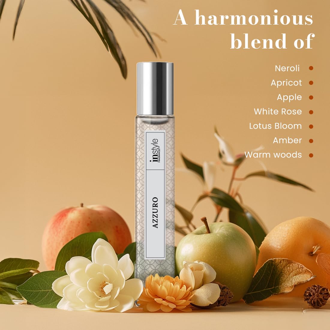 Instyle Fragrances, Azzuro, Rollerball, Women’s Eau de Toilette, Vegan, Paraben-Free, Phthalate-Free, Never Tested on Animals, 0.34 Fluid Ounces