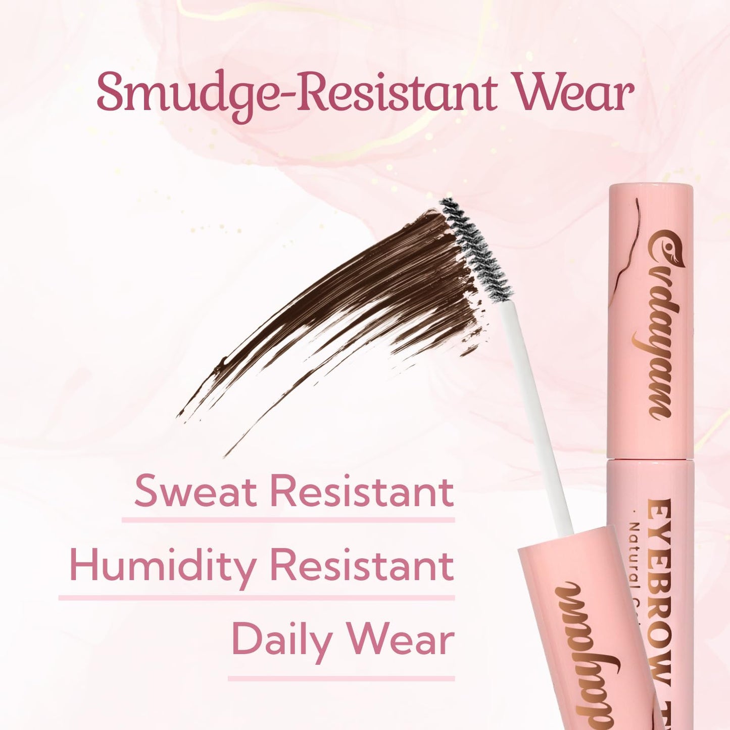 Eyebrow Tint Gel - Waterproof Tinted Brow Gel for Natural Definition | Long-Lasting Smudge-Proof Color (Taupe)