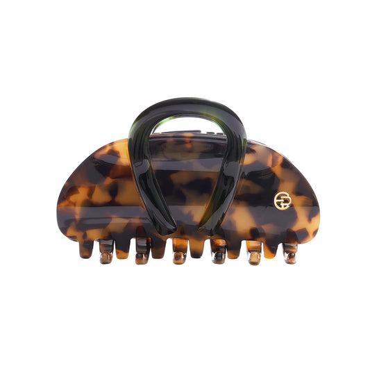 EVITA PERONI Middle Hair Clip, "Vintage Candy" Hair Clips for Women, Strong Grip Acetate Shark Claw Clip with Gift Box for Women's Day, Birthday, Tortoise
