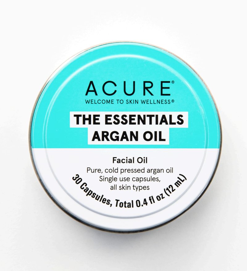 Acure The Essentials Argan Oil Capsules | Certified Organic Pure Cold Argan Oil, Single Use Capsules For All Skin Types, 30 Capsules