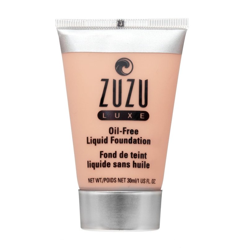 Zuzu Luxe Oil-Free Liquid Foundation - Natural Finish, Infused with Vitamins A & E | 1 fl oz, Vegan & Paraben-Free
