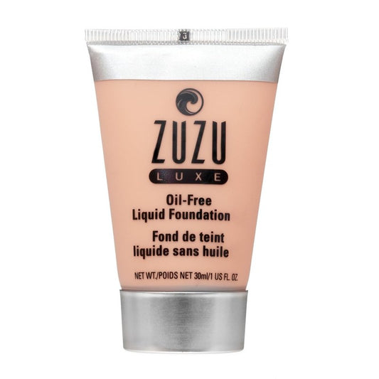 Zuzu Luxe Oil-Free Liquid Foundation - Natural Finish, Infused with Vitamins A & E | 1 fl oz, Vegan & Paraben-Free