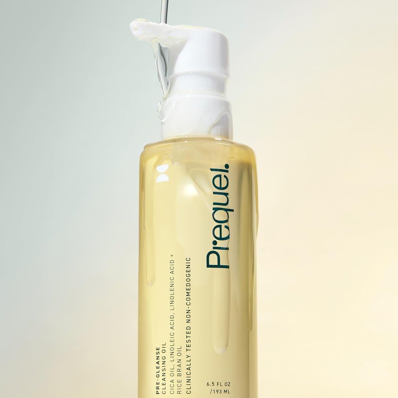 Prequel Skin Pre-Gleanse Oil Cleanser - Gentle Double Cleansing Oil with Cica | 6.5oz for All Skin Types