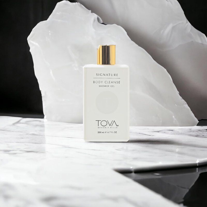 Tova Signature Shower Gel – Moisturizing Fresh & Floral Cleanser for Women – Cornflower and Sea Fennel – USA-Made and Cruelty-Free – 6.7 fl oz