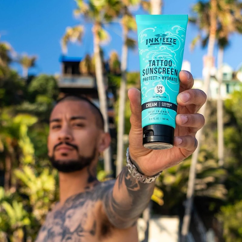 Tattoo Ointment & Sunscreen Bundle - Green Ink Shield SPF30 | 3.3oz Each