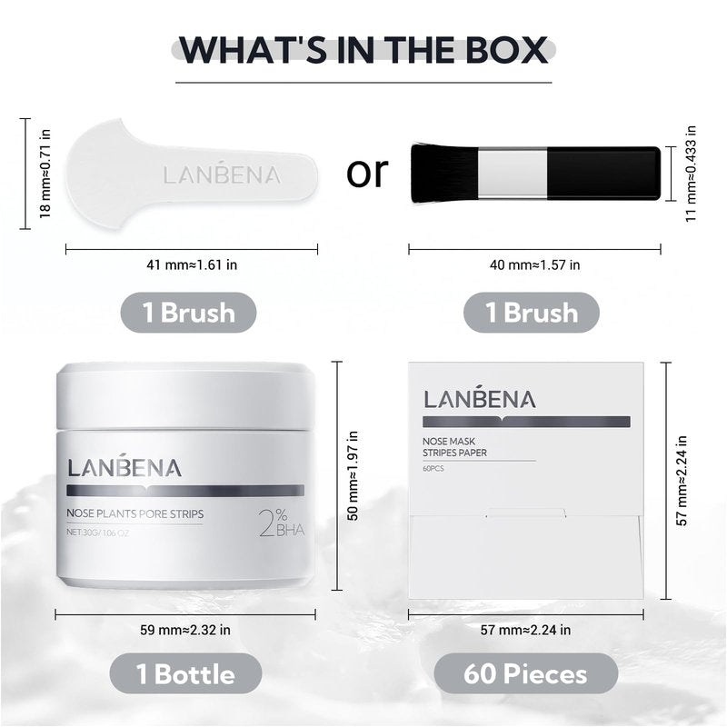 LANBENA Blackhead Remover - Peel Off Mask for Nose & Face, Blackhead Removal Kit 1.05oz