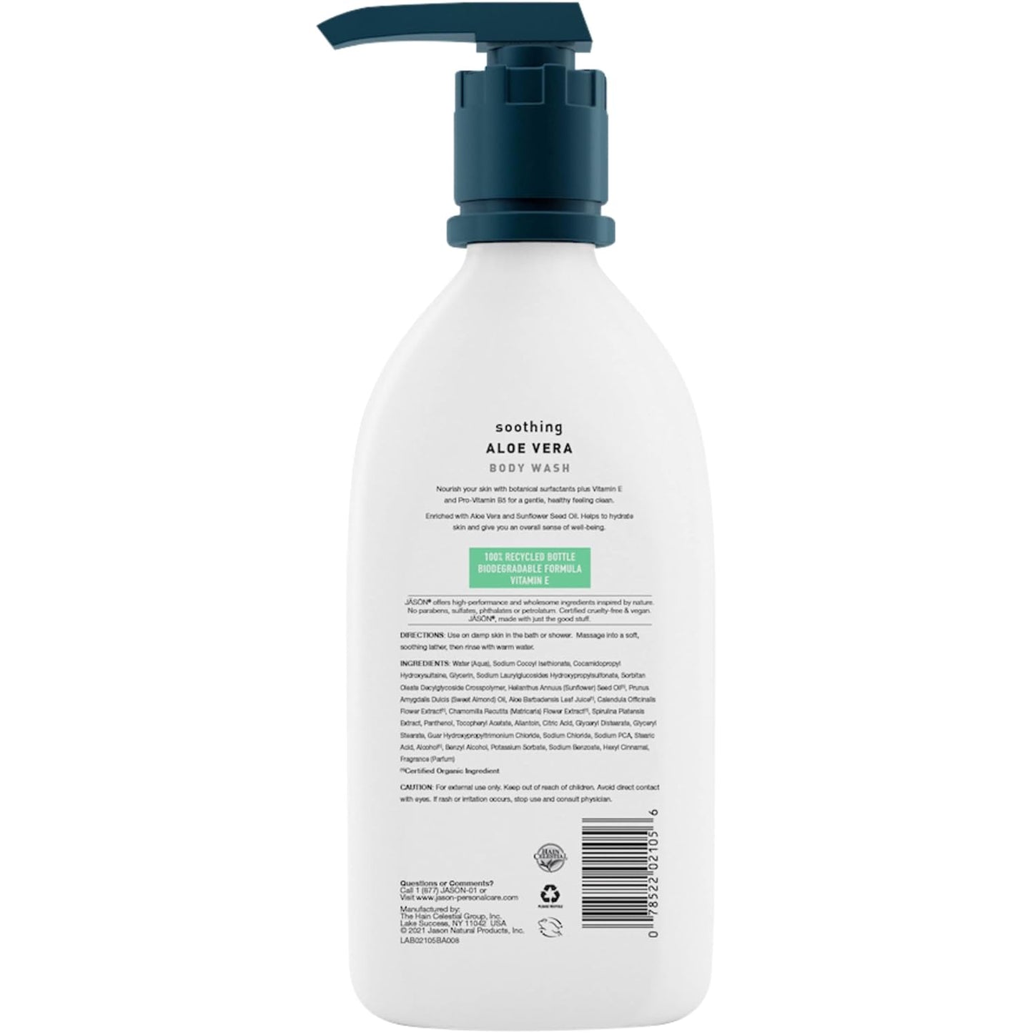 Aloe Vera Body Wash & Shower Gel - Soothing Formula for All Skin Types | 30 Oz (Pack of 2)