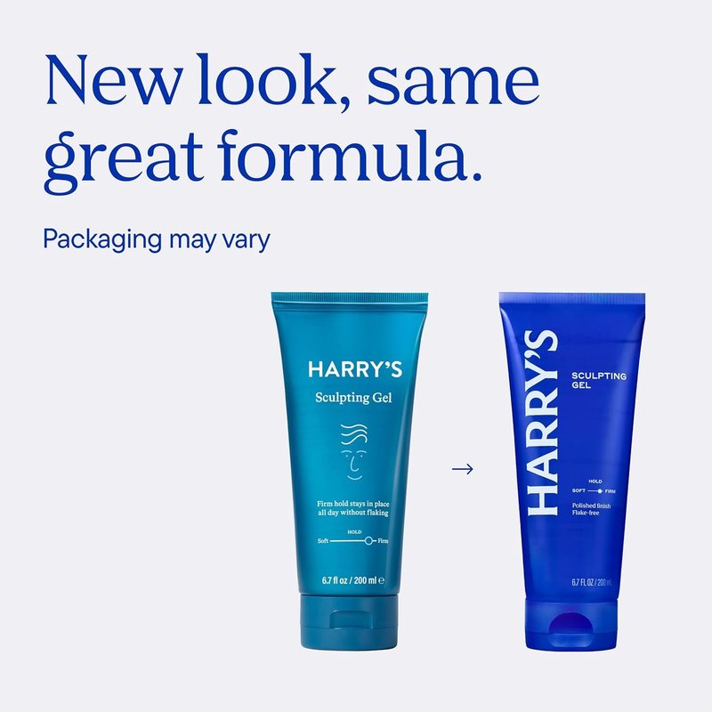 Harry's Hair Gel for Men - Firm Hold & Polished Finish | 6.7 Fl Oz, 3 Pack