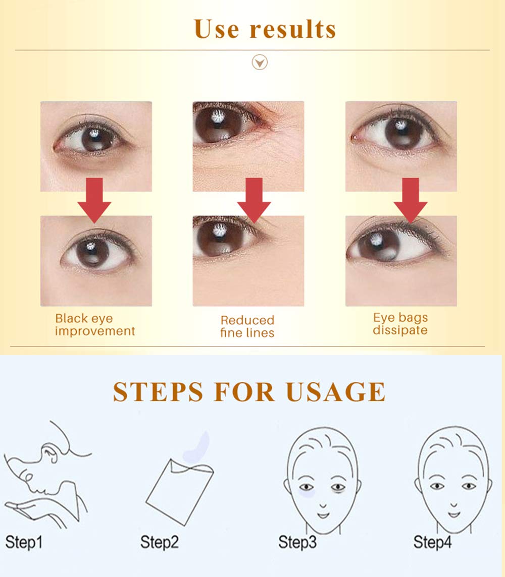 Under Eye Patches, 30 Pairs Gold Eye Mask, Eye Gel Pads With Collagen Treatment for Reducing Dark Circles, Lighten Wrinkles Anti-Aging Moisturizing, Fine Lines Eye Bags Puffiness for Women Men