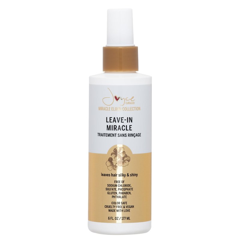 Joyce Giraud Leave-In Miracle Treatment with Pure4 Oils, 6 Oz, Protects from Breakage, Tames Frizz, Adds Shine, Weightless Formula