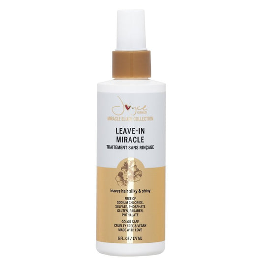 Joyce Giraud Leave-In Miracle Treatment with Pure4 Oils, 6 Oz, Protects from Breakage, Tames Frizz, Adds Shine, Weightless Formula