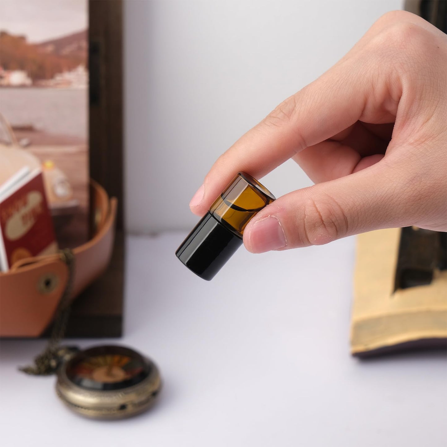 RAMFIYN 120 pack Amber Roller Bottles for Essential Oils 2ml Refillable Roll on Applicator for Travel Mini Makeup Containers with Pipettes and Bottle Opener