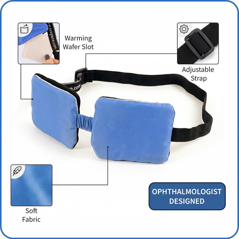 EyeGiene Heated Eye Mask - Multi-Use Treatment for Dry Eyes, Fatigue & Styes | Travel-Friendly Design