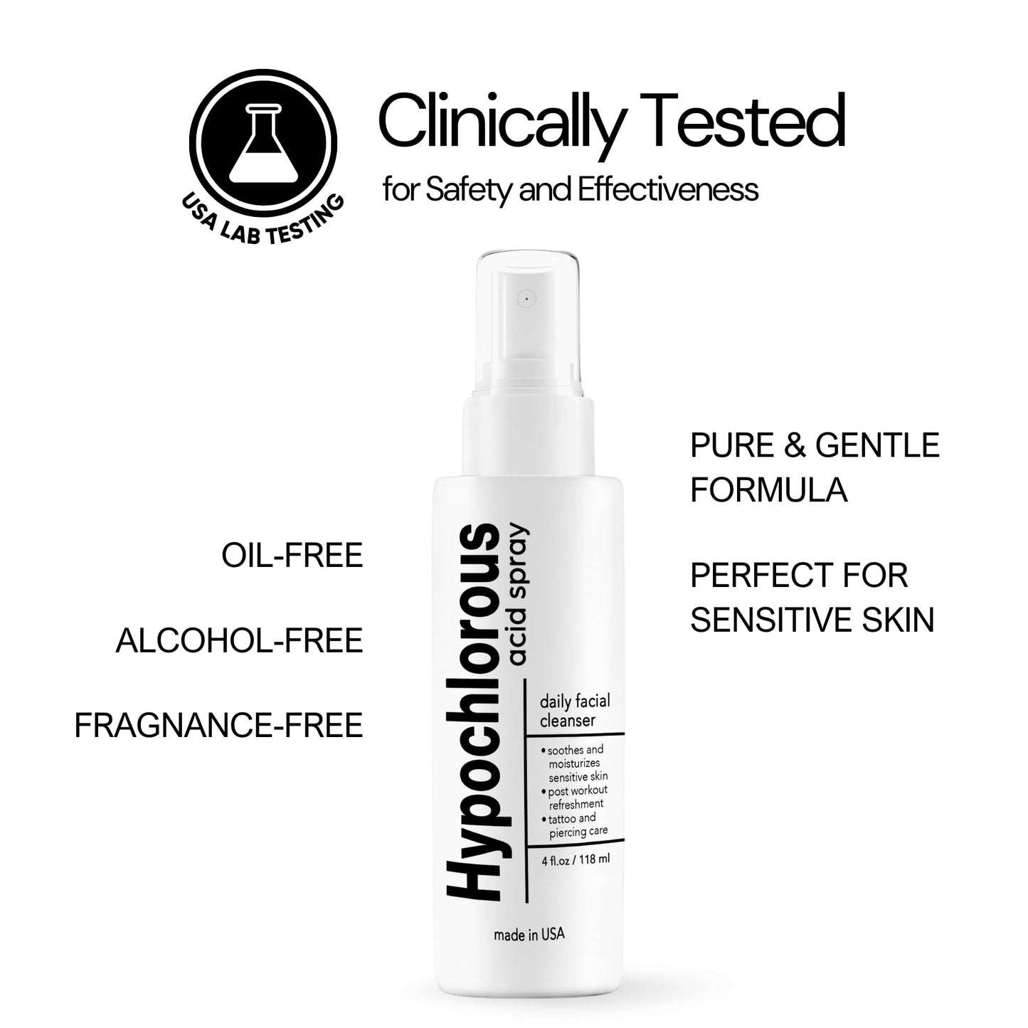 BodyJ4You Hypochlorous Acid Spray for Face Cleaner - HOCL Facial Toner Acne Sensitive Skin - Molecule Spray Topical Skin Redness Relief Breakouts - Piercing Aftercare HOCL Mist - Pack of 3
