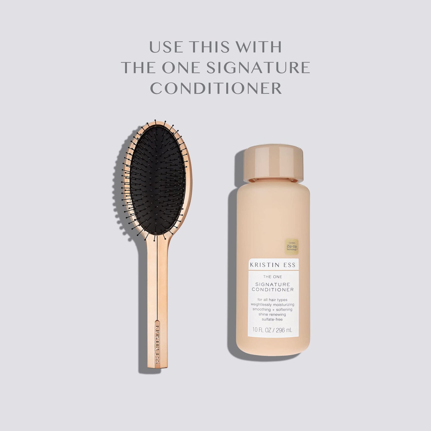 Kristin Ess Style Assist Medium Detangling Hair Brush For Thick, Thin, Straight, Curly, Wavy + All Hair Types - Detangling + Shine Boosting Salon Brush