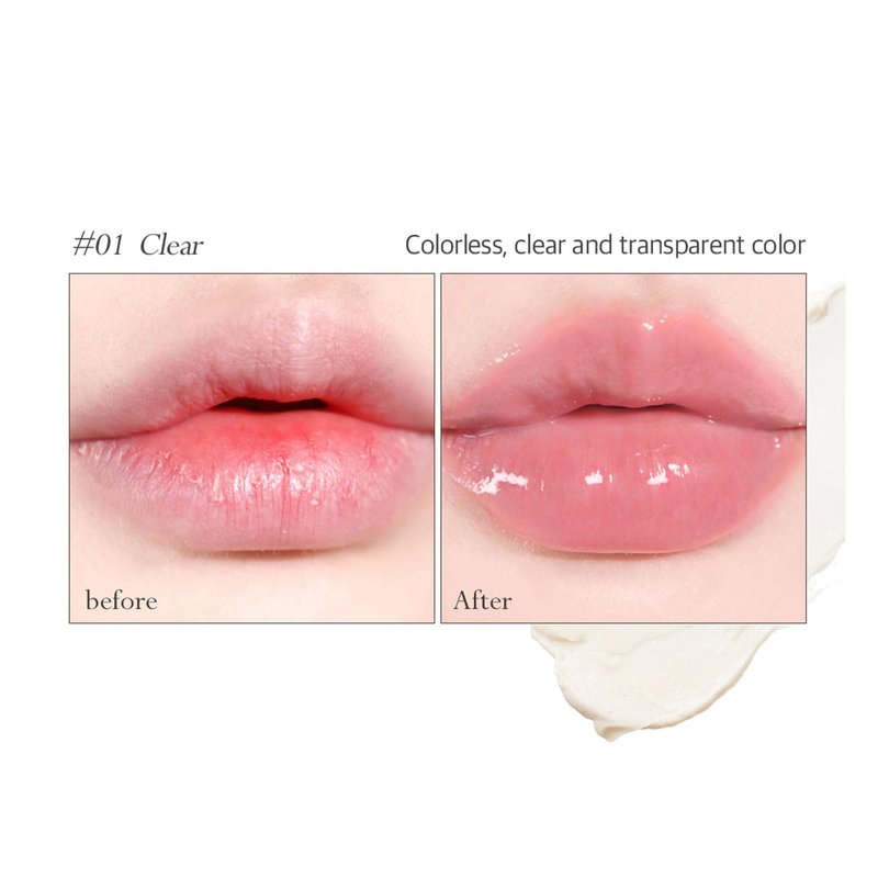 THE LOMB Spa Lip Mask – Clear Color Hydrating Lip Treatment with Baobab Seed Oil & Shea Butter - Overnight Lip Sleeping Mask for Dry Chapped Lips - Daily Moisturizing Balm & Cuticle Care, 0.15 oz.