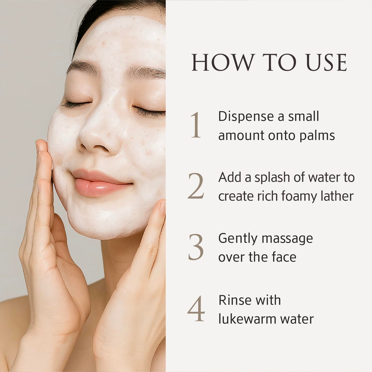 YUNJAC Whole Plant Effect Foam Cleanser (4.23 oz) - Gentle Creamy Matcha Foam Cleanser. Gently Removes and Cleanses. Hydrate and Soothe Skin.