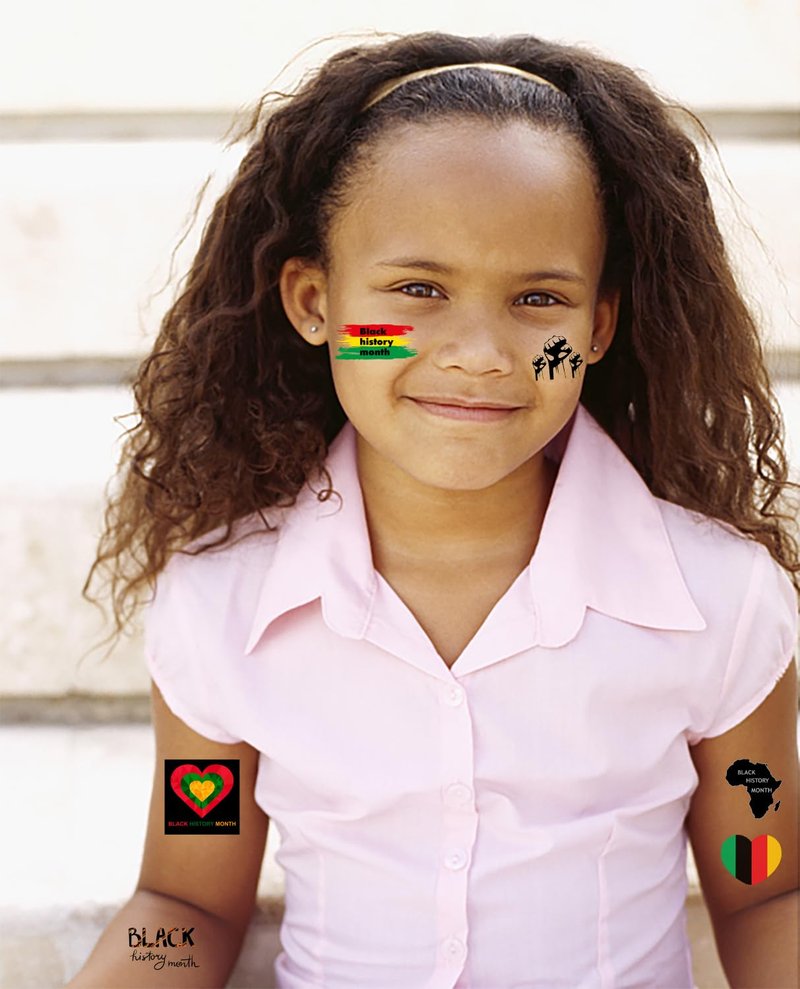 Oringaga 264 Black History Month Party temporary Tattoos Stickers Happy Black History Month Freedom Day Party Supplies Goodie Bag Stuffers Favors Prize Motivational Stickers 24 Sheets