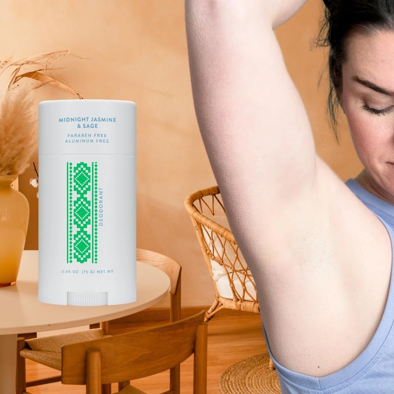 Aluminum-Free Natural Deodorant Stick for Women & Men – 2.65 oz | Long-Lasting Odor Protection with Midnight Jasmine & Sage, Gentle Skin-Friendly Formula