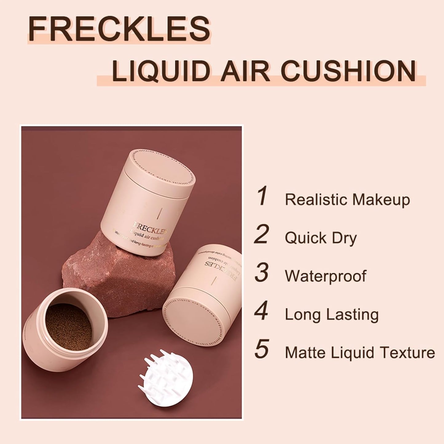 Liquid Freckle Pen - Long Lasting Waterproof Fake Freckles Stamp | Natural Sunkissed Makeup, 01 Saddle Brown