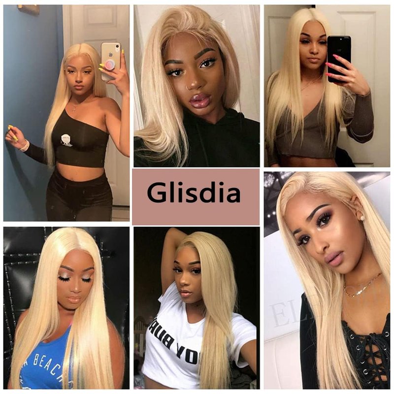 613 Straight Blonde 13X4 Transparent Hd Lace Frontal Closure 100% Russian Human Hair Ear To Ear 12A Brazilian Virgin Remy Human Hair Extension 16 Inch