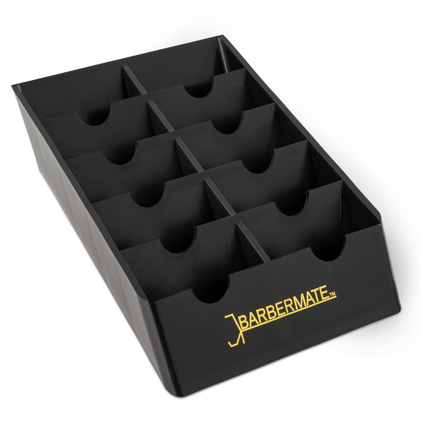 BarberMate Blade Rack Storage Tray - Holds 10 Clipper, Black (Pack of 2)