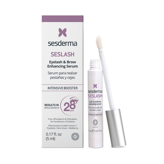 Sesderma SESLASH Eyelash & Brow Enhancing Serum, Transform Your Lashes with This Effective Eyelash Serum & Brow Serum for Beautiful Lashes & Defined Brows, 0.17 fl oz