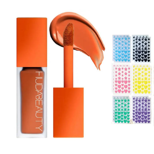 H.U.D.A BEAUTY #FAUXFILTER Under Eye Color Corrector 0.3 oz / 9 mL (Papaya, 0.3 oz / 9 ml) + Bonus Acne Patch (36 Pieces)
