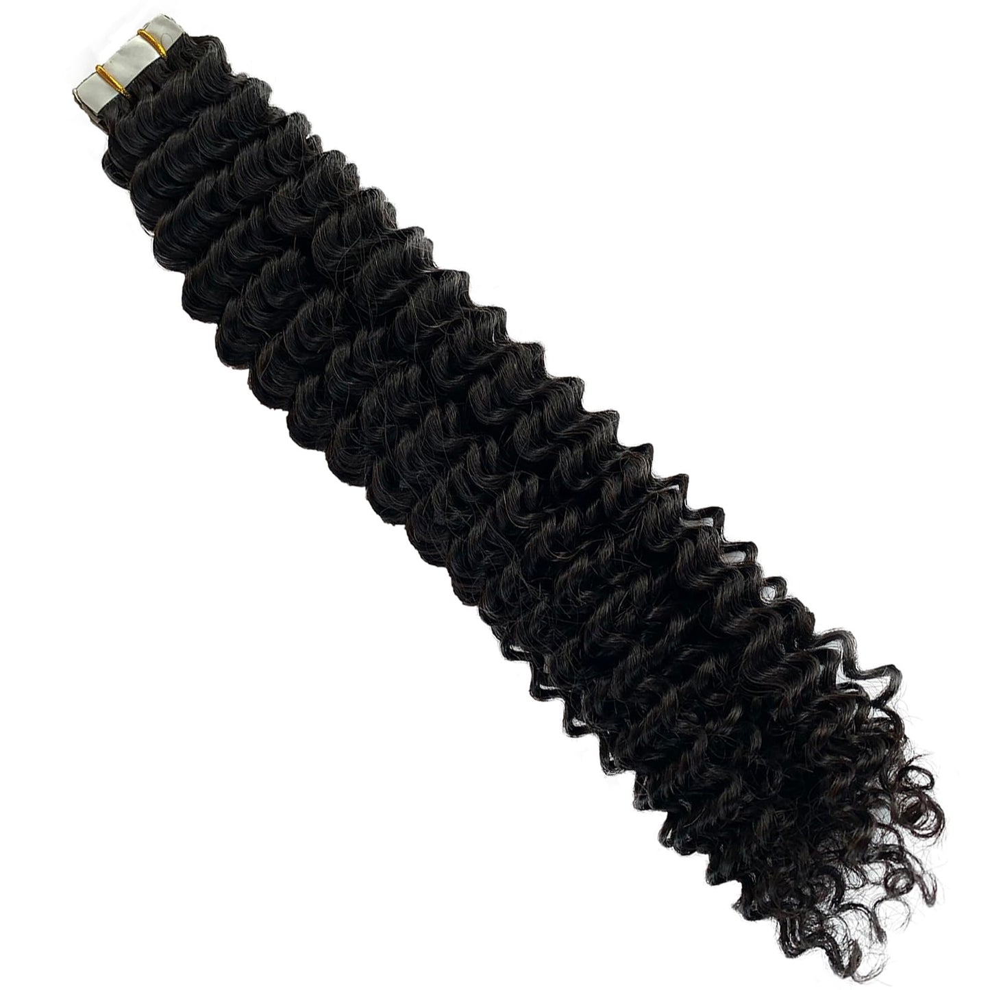 Kinky Curly Tape in Hair Extensions Human Hair, Natural Black Real Human Hair Tape ins for Black Women Double Sided 14 Inch Kinky Curly Hair Tape in Extensions 50g 20pcs