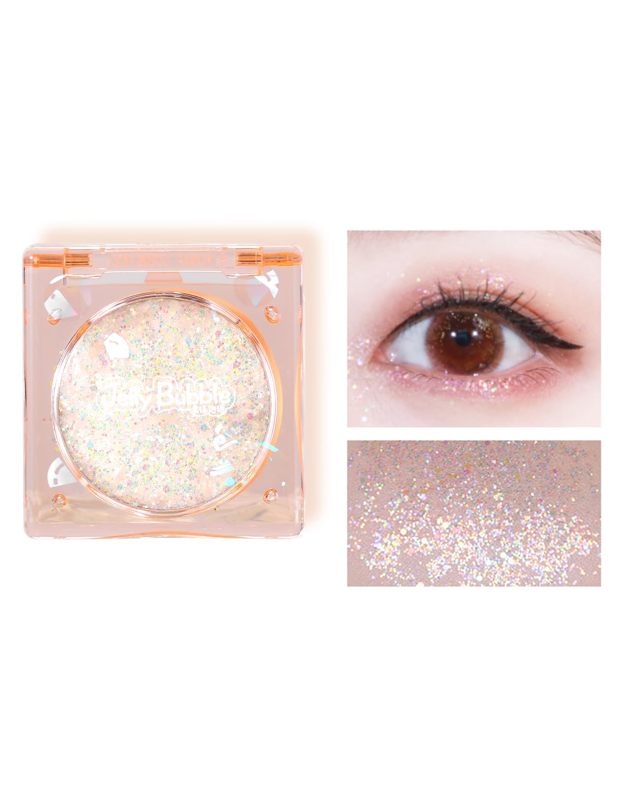 ONLYBETTER Face and Body Glitter, Makeup Paint for Eye Lip Hair, Festival Rave Accessories, Safe for Face, Easy Application & Removal, Silver