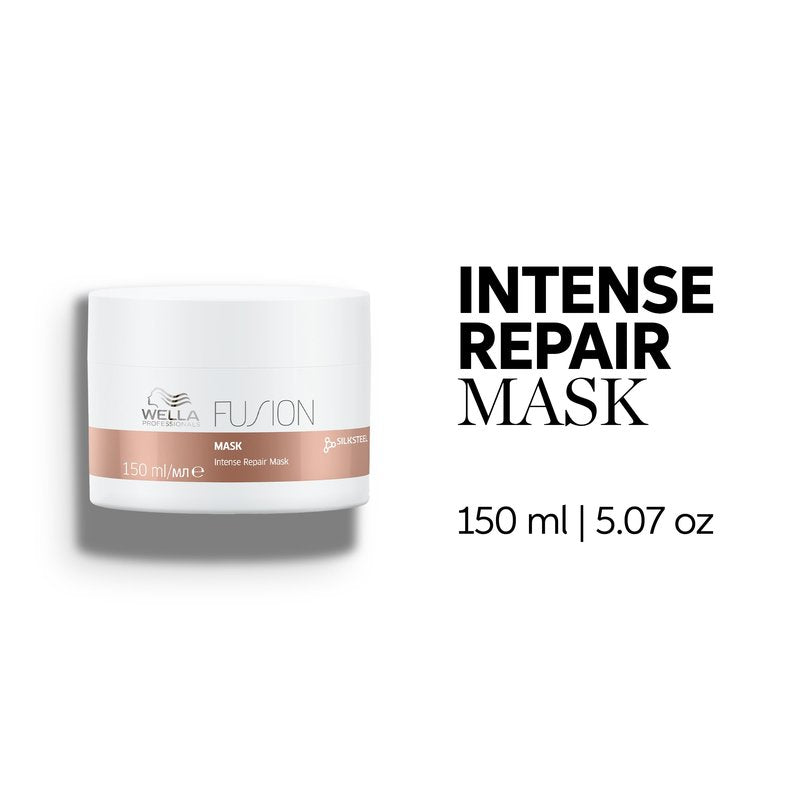 Wella Professionals Fusion Intense Repair Mask for Damaged Hair | Repairs, Strengthens & Protects Against Breakage for Smooth, Silky Hair | 5.07 Fl Oz