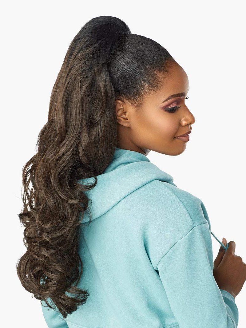 Sensationnel Instant Updown Halfwig Pony - Iud 6 4 Style in 1 Half Wig And Pony Drawstring (1 JETBLACK)