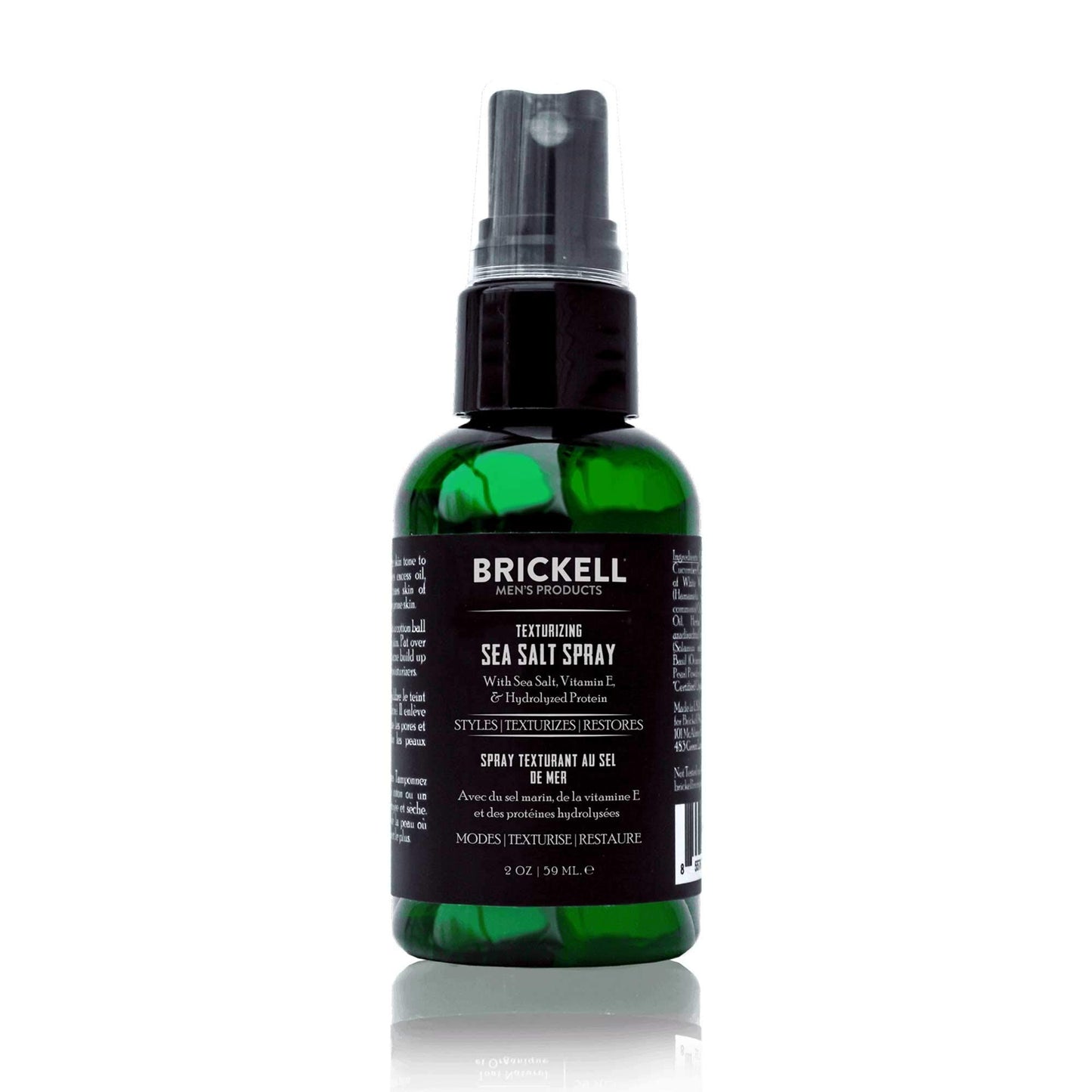 Brickell Men's Texturizing Sea Salt Spray for Men, Alcohol-Free, Lifts & Texturizes Hair for a Beach or Surfer Hair Style, With Sea Salt, Vitamin E & Hydrolyzed Protein