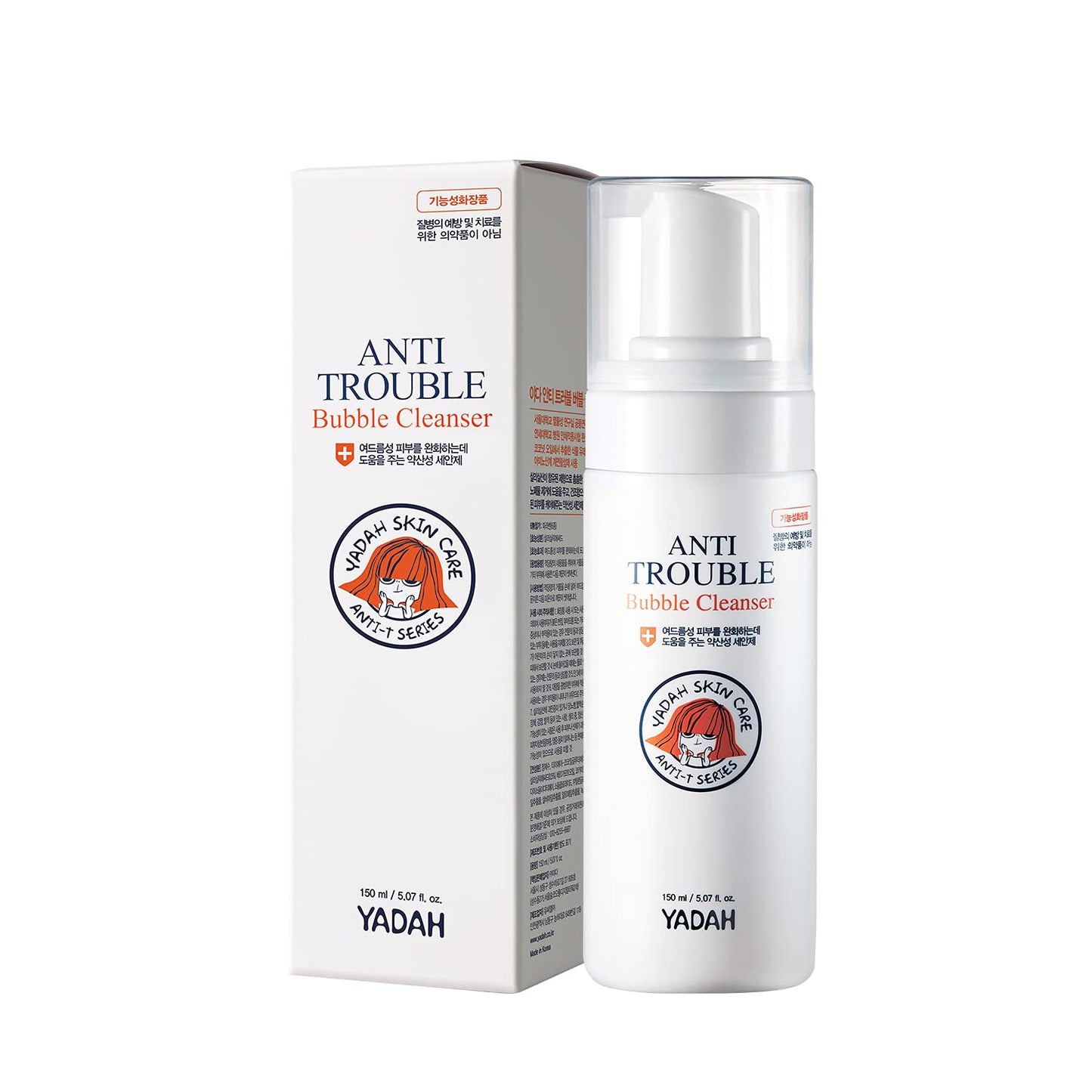 YADAH Anti Trouble Bubble Cleanser 5.07 fl oz, pH 5.5
