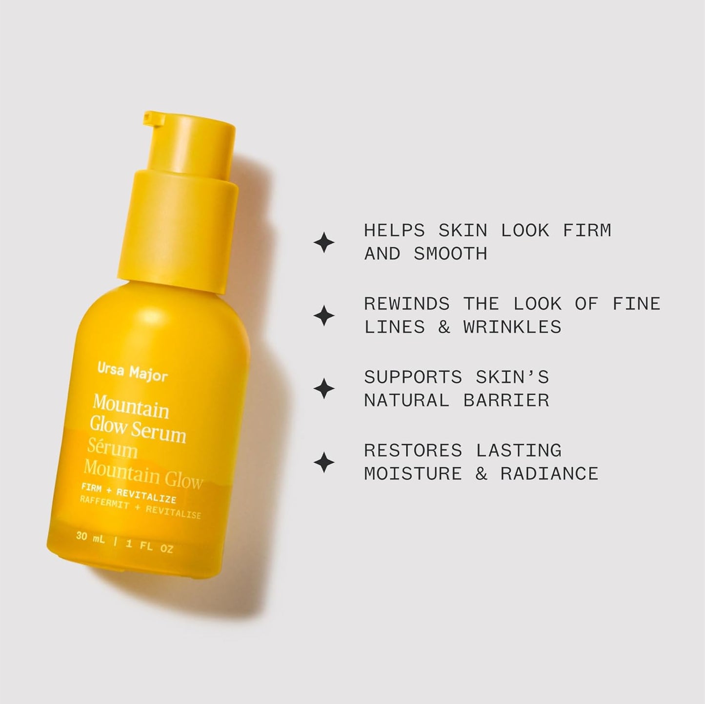 Ursa Major Mountain Glow Face Serum - Vegan Daily Moisturizer for Radiant Skin | Anti-Wrinkle & Non-Toxic | 1.0 oz