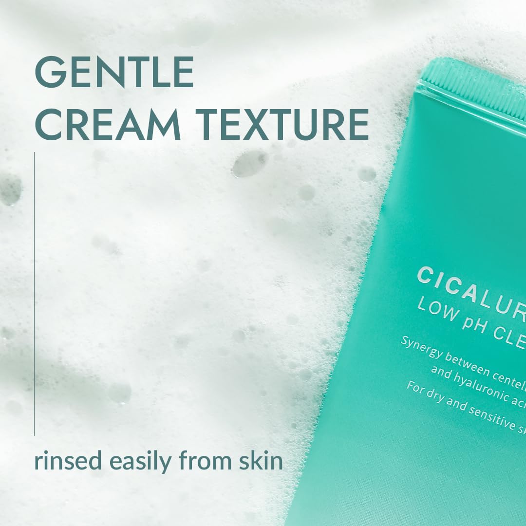 MIZON Cicaluronic Low pH Cleanser with Centella Asiatica Hyaluronic Acid BHA Sebum Care Blemish Care Dead Skin Cell Removal Korean Skincare (120ml/4.05fl oz) (Pack of 2)