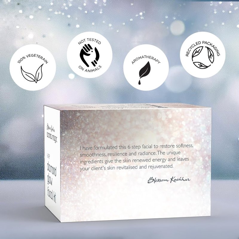 Diamond Glow Facial Kit - 6-Step Rejuvenating Skincare Set | Restores Softness & Radiance for All Skin Types