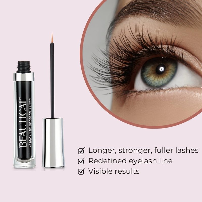 BEAUTICAL Eyelash Serum – Lash Enhancing & Conditioning Formula with Botanical Ingredients for the Appearance of Fuller, Shinier & Healthier-Looking Lashes – Nourishing Lash Care, 3ml