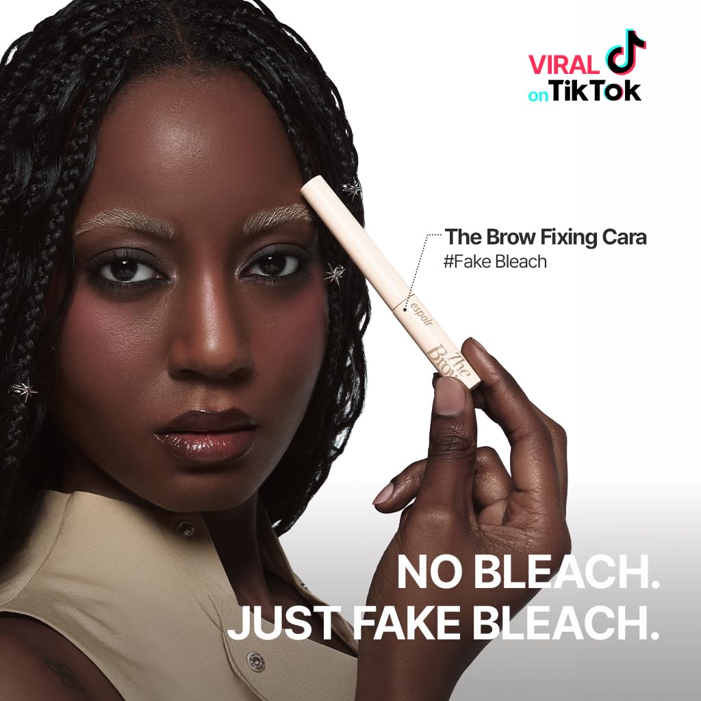 Espoir The Brow Color Fixing Cara #4 Fake Bleach | Easy Fixing without Clumping with Skinny Brush, Long-Lasting & Smudge-proof Eyebrow Mascara, Soft Mood Coloring Tinted Gel, Korean Makeup, 0.1 Fl Oz.