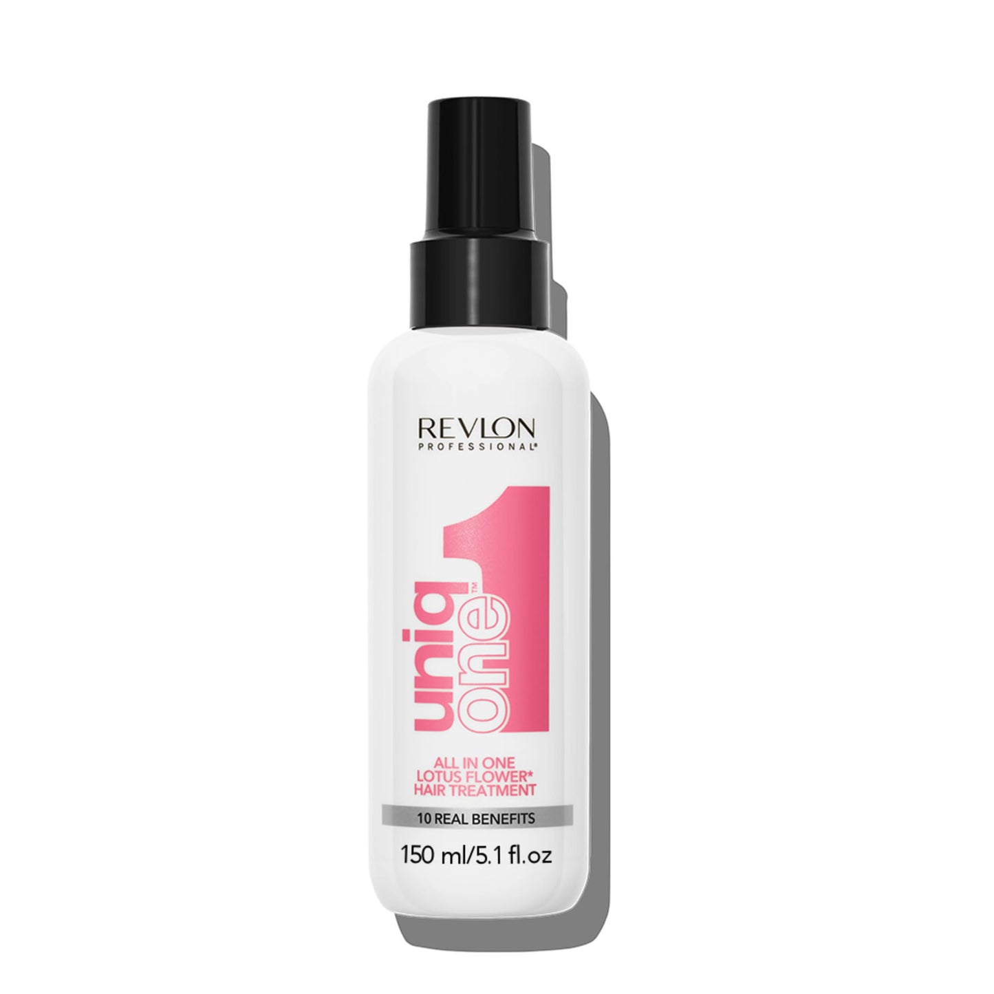 REVLON PROFESSIONAL UniqOne 10-in-1 Hair Treatment, Frizz Control, Heat Protection, Repair for Dry Damaged Hair, All Hair Types, Vegan, Lotus Flower, 5.1 fl oz