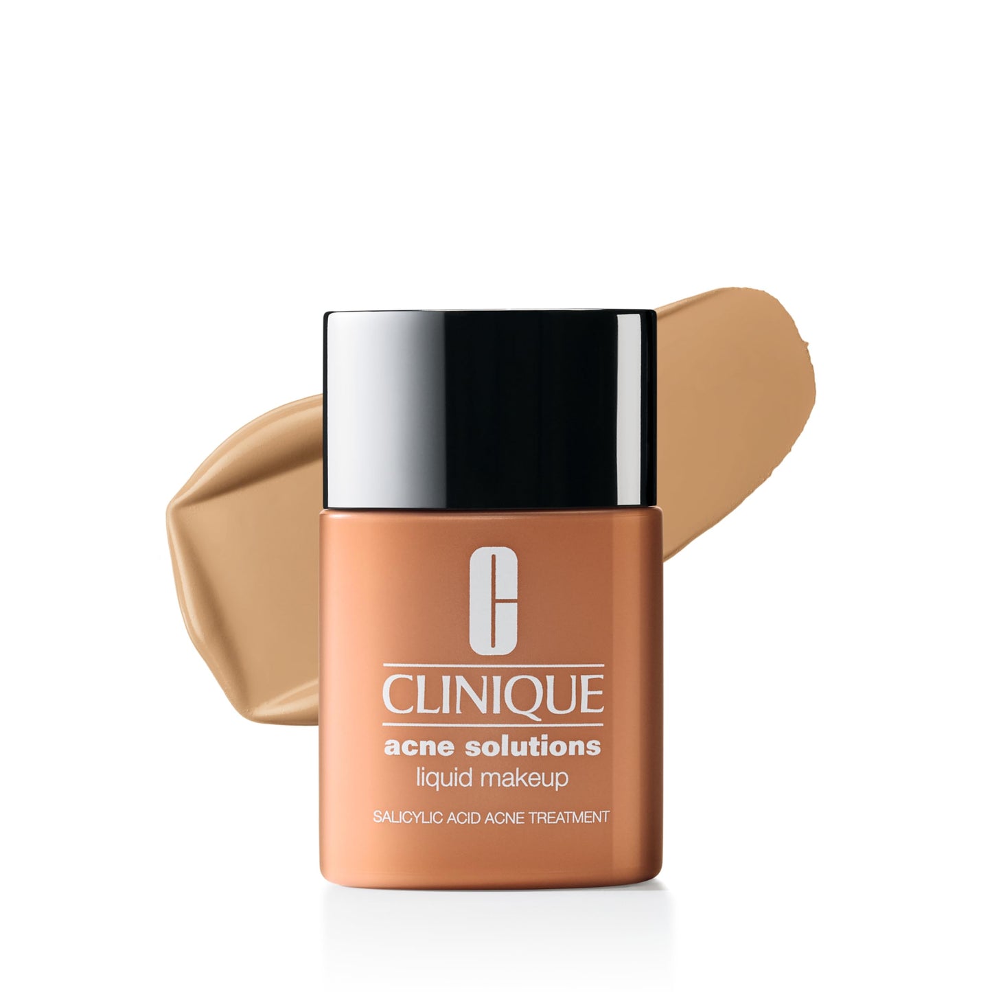 Clinique Acne Solutions Liquid Foundation Makeup With Salicylic Acid For Dry Combination to Oily Skin Types | Medium Coverage, Natural Matte Finish, Sand, 1.0 Fl Oz