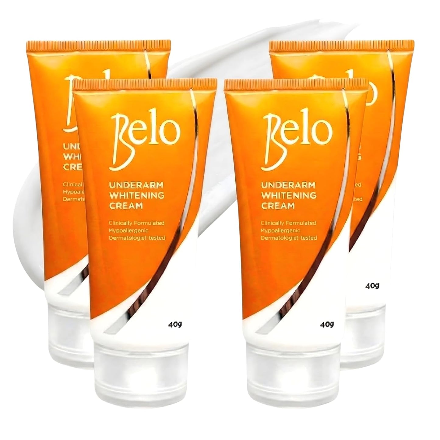 Underarm Cream - Gentle Daily Care for Smoother Skin | Non-Sticky, Fast-Absorbing Formula, 40g x 4 Tubes