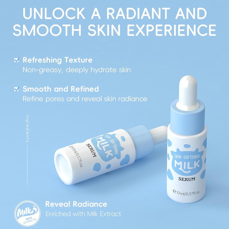Milk Skincare Set for Girls 8-12 | 21-Piece Teen Skin Care Kit with Cleanser, Serum, Cream & Face Mask