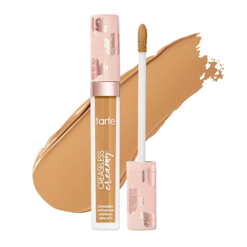 Tarte Creaseless Creamy Full-Coverage Concealer - Waterproof & Hydrating | Vitamin E, Niacinamide, Caffeine for Dark Circles & Blemishes