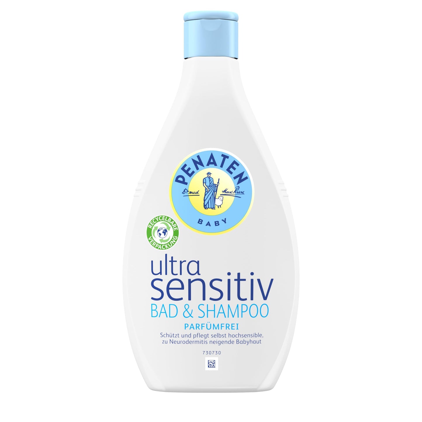 Penaten Ultra Sensitiv Bad & Shampoo 400ml / Mildes Waschgel ohne Parfum zum sanften Baden und Waschen von Haut und Haar / Auch für Allergiker geeignet 400ml
