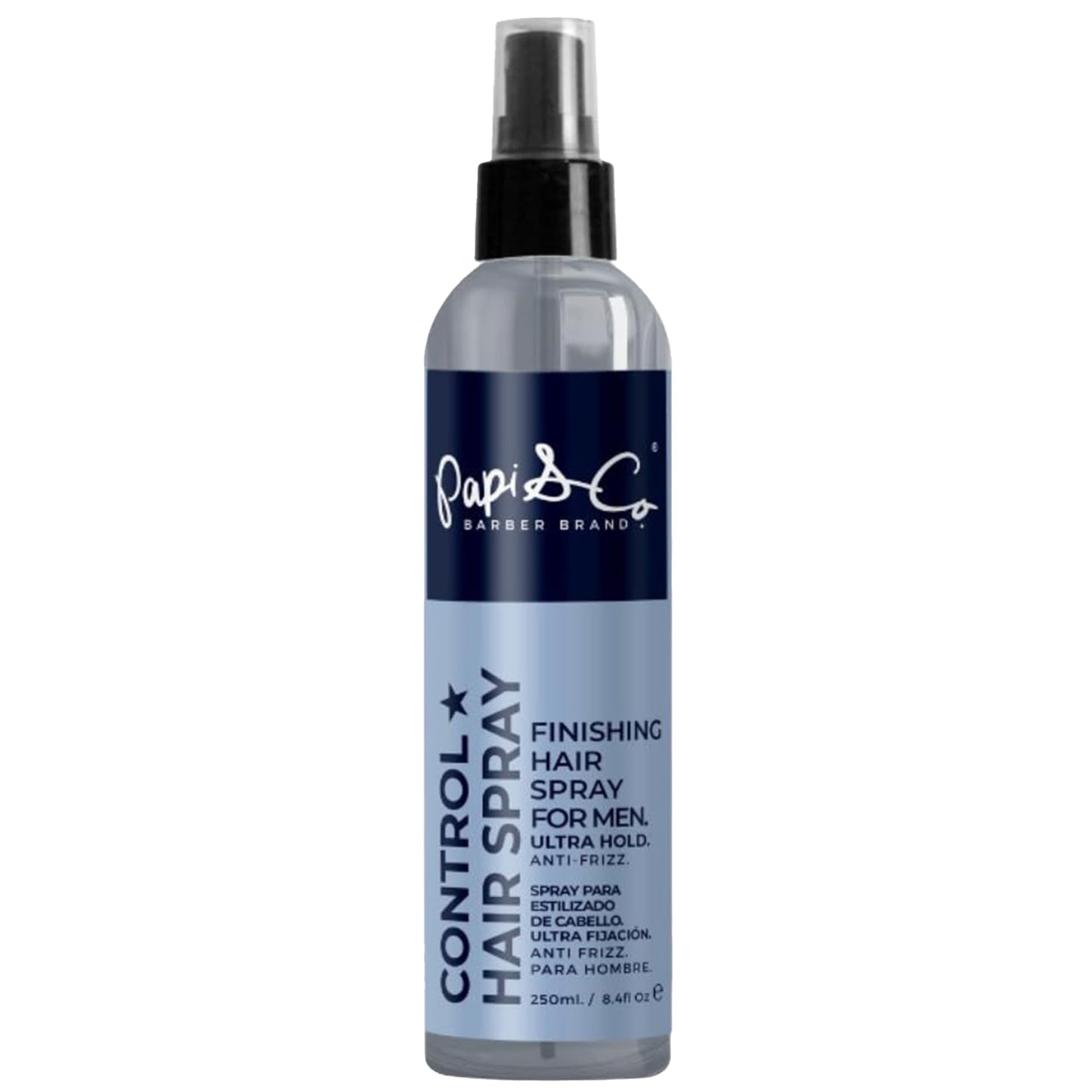 Papi & Co. Control Hair Spray - Extreme Hold, Volumizing & Frizz-Free Hairspray - Flexible Styling & Heat Protection - Lightweight, Non-Sticky Finish - Long-Lasting Hold for All Hair Types - 8.45 oz