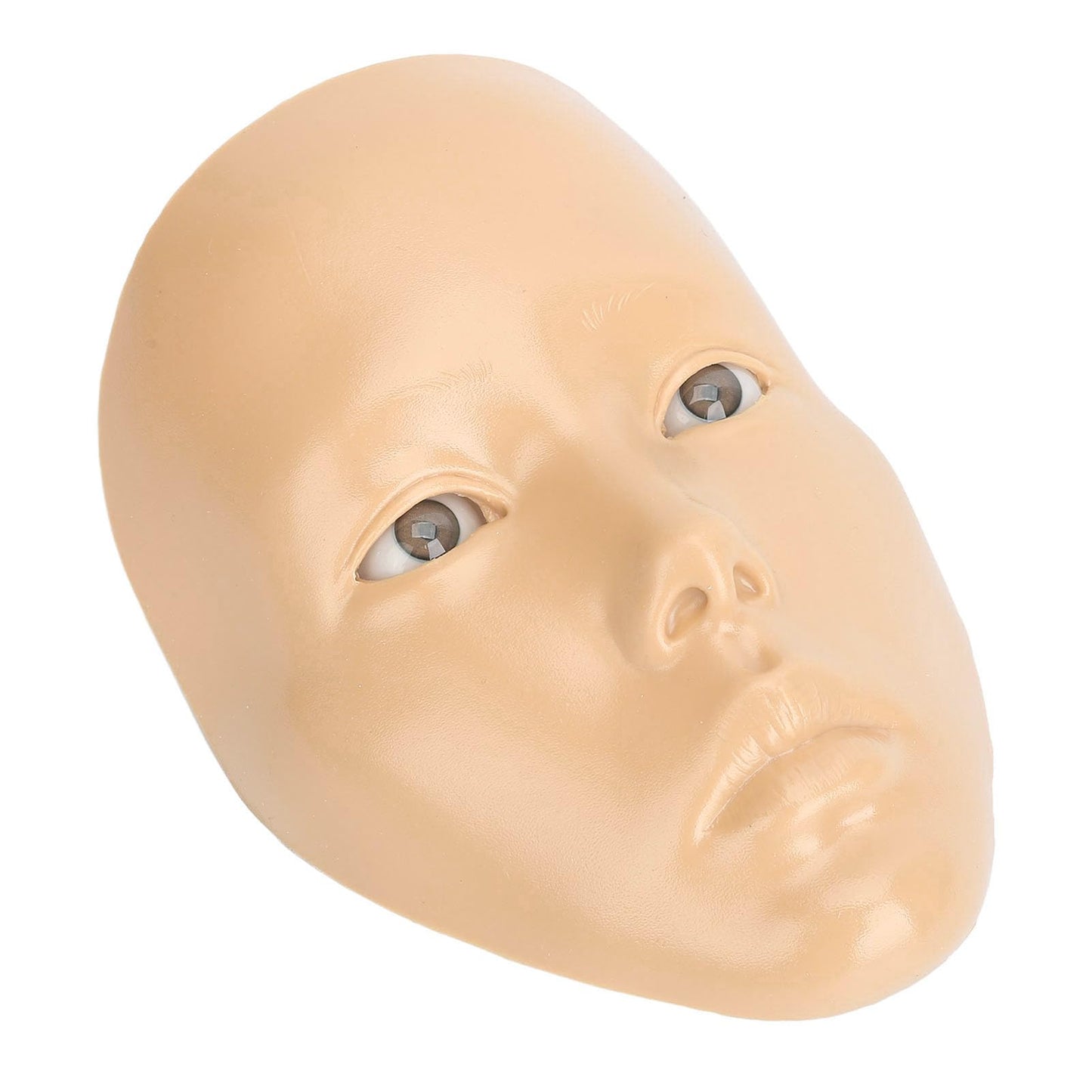 JTLB Makeup Practice Face with Plastic Stand 5D Silicone Full Face Makeup Practice BoardReusable Mannequin Tool for Beginner (White Skin)