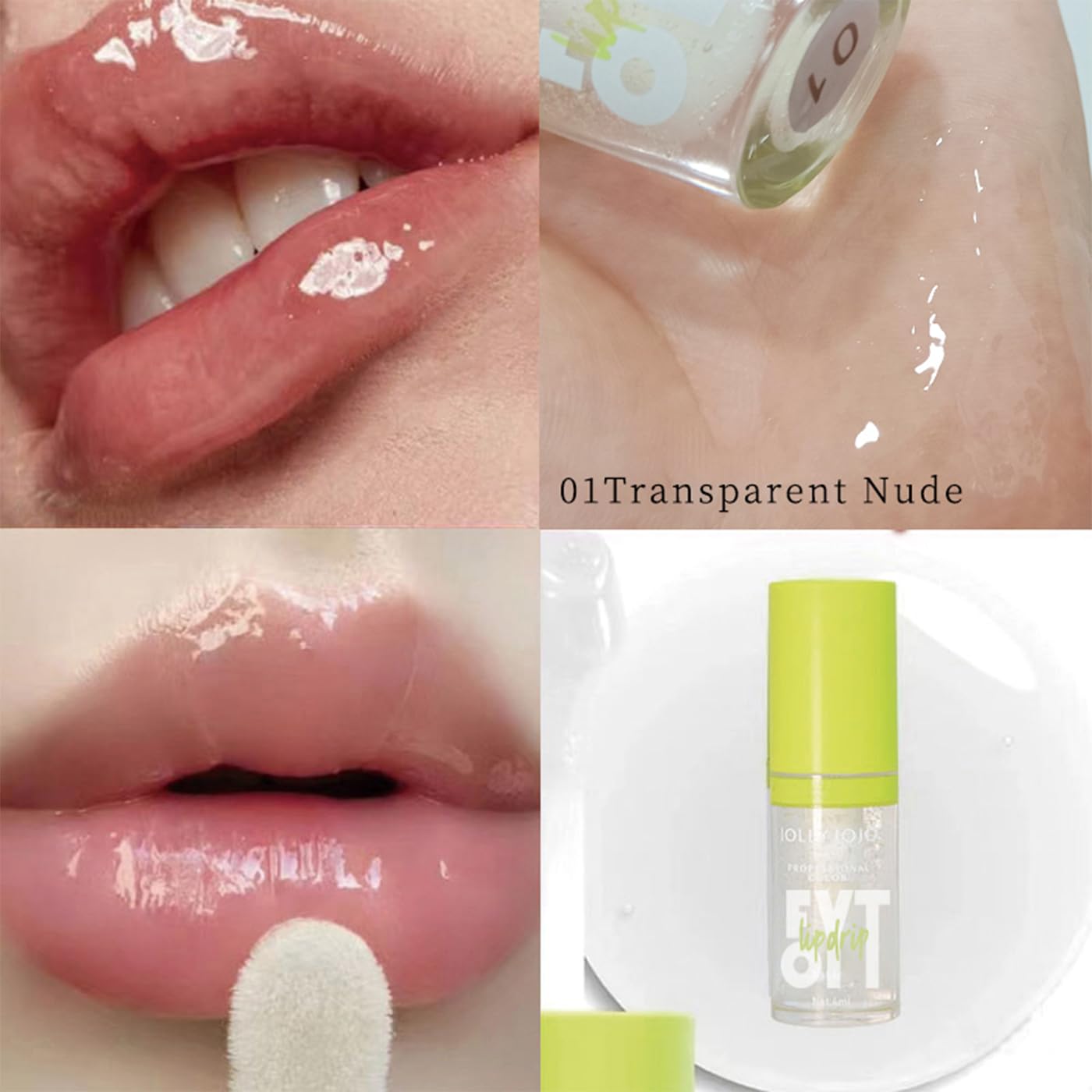 Lip Gloss Kits- 5 Colors Tinted Lip Glow Oil Set Plumping Lip Oil Hydrating Transparent Moisturizing Lip Gloss Kit Gift for Girl Women Lip Makeup Care